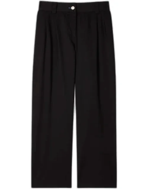 Garment-dyed Barrel-leg Trousers