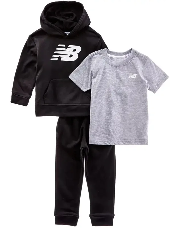 Fleece Hoodie, T-shirt & Jogger Set