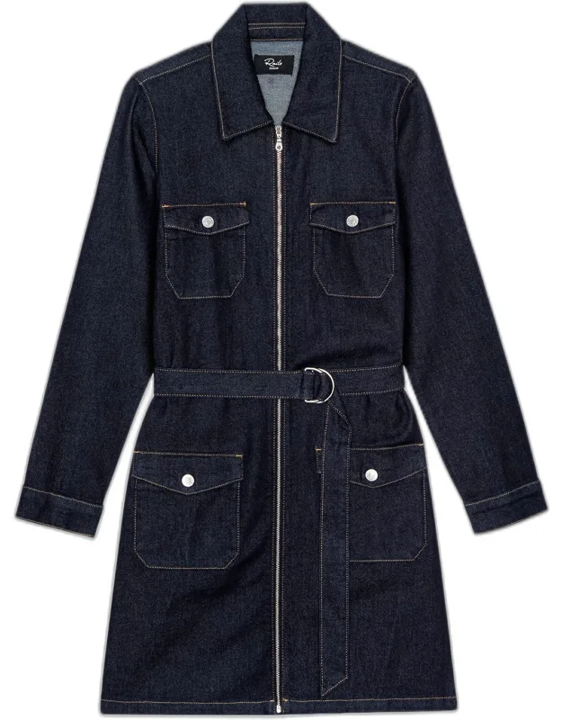 Belted Denim Mini Dress