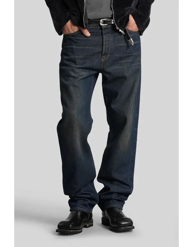 Jeans With Zip And Button Closure, Five Pockets