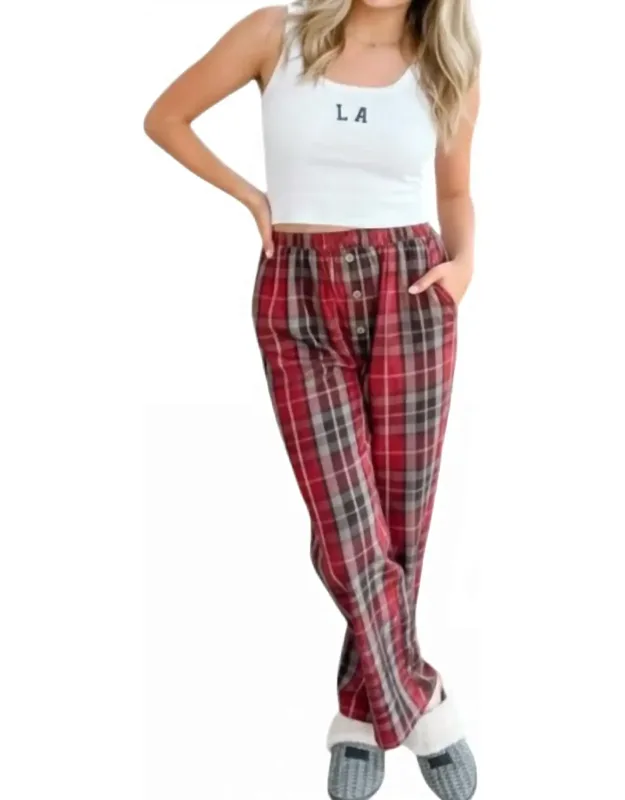 Cozy Up Plaid Lounge Pants