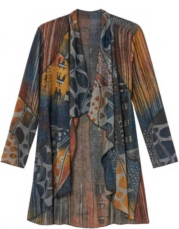 Cali Burnout Open Front Cardigan