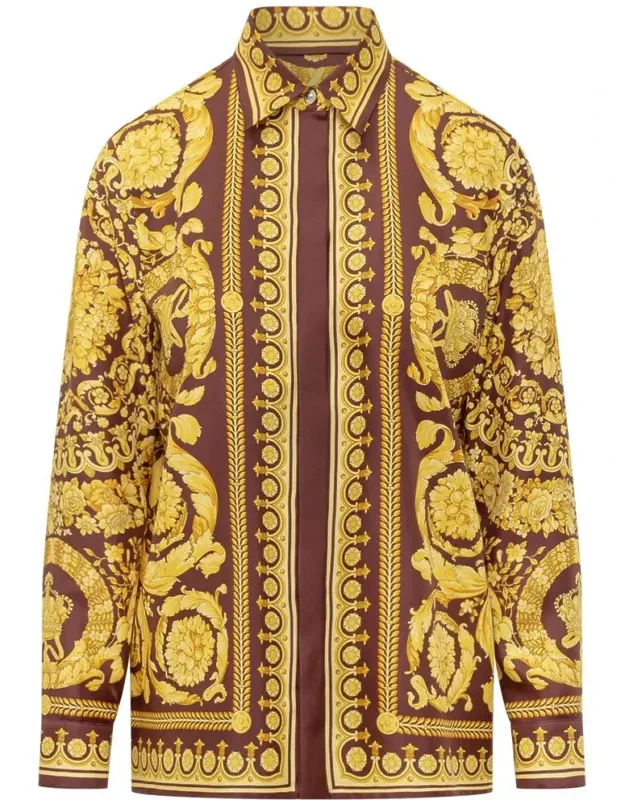 Formal Baroque Shirt In Fluid Fabric