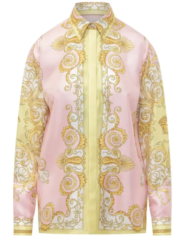 Formal Baroque Shirt In Fluid Fabric