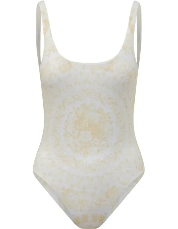 Printed Lycra One-piece Swimsuit