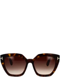 Tom Ford Eyewear Sunglasses Havana Shaded Brown Square Acetate