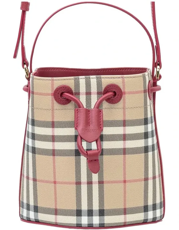 Checkered Bucket Bag