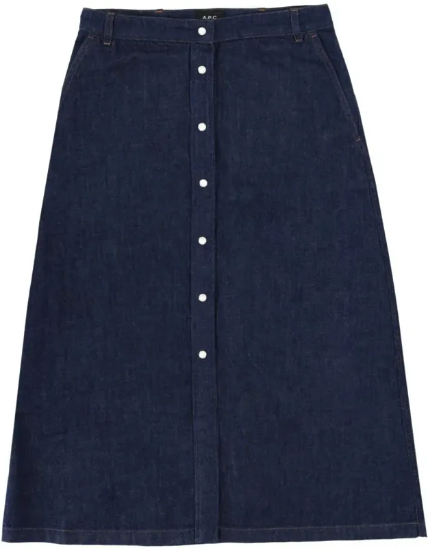 Denim Skirt With Buttons