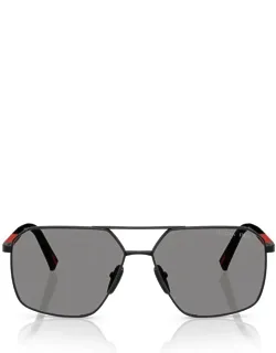 Prada Sunglasses Aviator Matte Black Metal