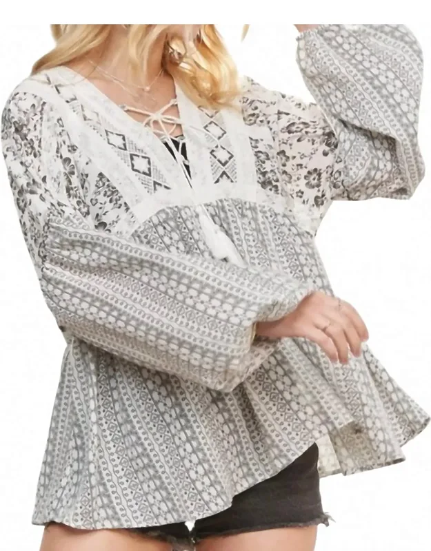 Bohemian Nights Floral Tunic Top