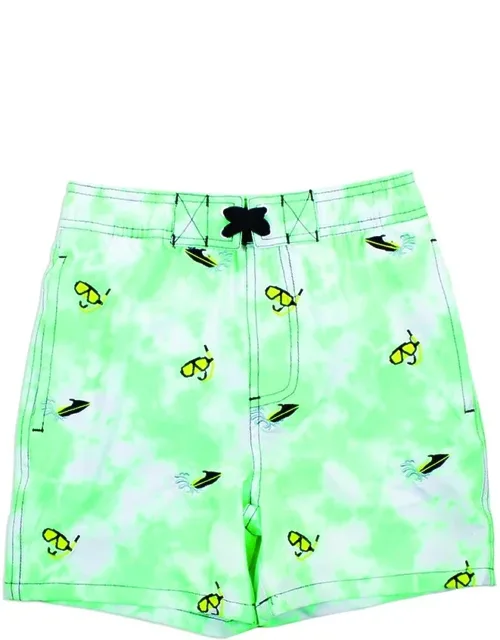 Embroidered Swim Trunks