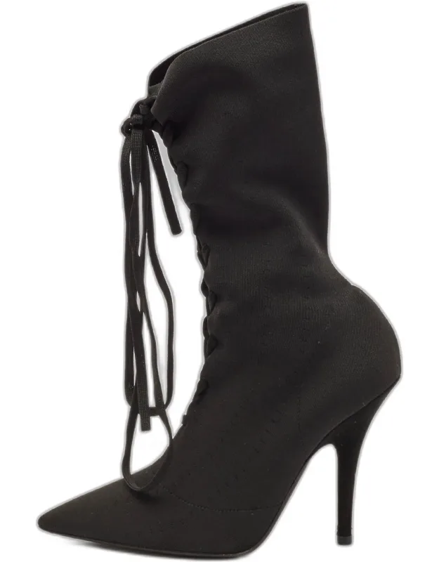 Knit Fabric Knife Ankle Socks Boots
