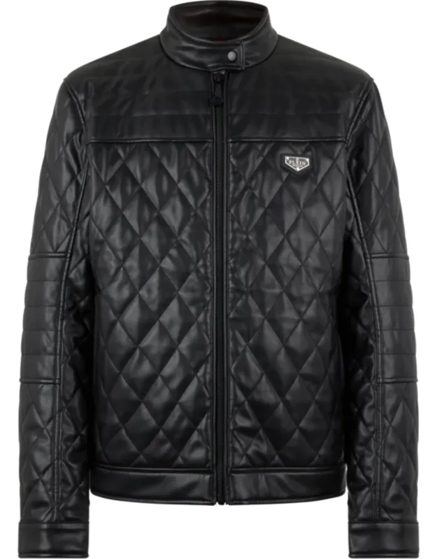 Eco Leather Padded Jacket