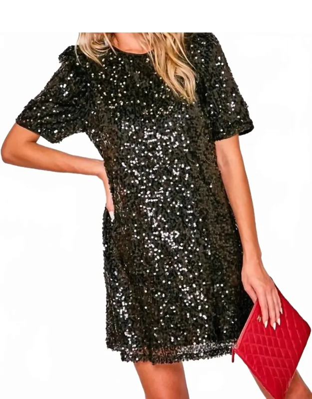 Sequin Shift Dress