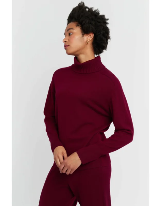Wool-cashmere Raglan Rollneck Sweater