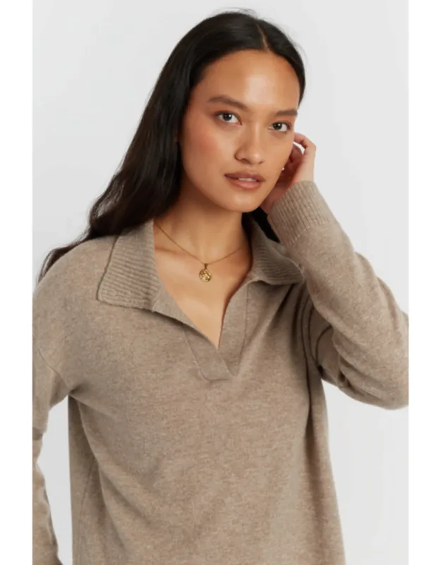 Wool-cashmere Collared Sweater