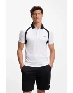 Quick-dry Slim-fit Polo Shirt With Four-way Stretch