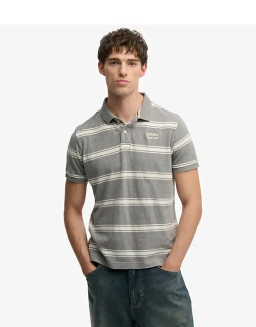 Vintage Stripe Jersey Polo Shirt