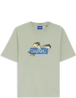 Printed Artwork T-shirt In Cotton Jersey