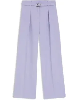Buckled-belt Trousers With Pleat Front