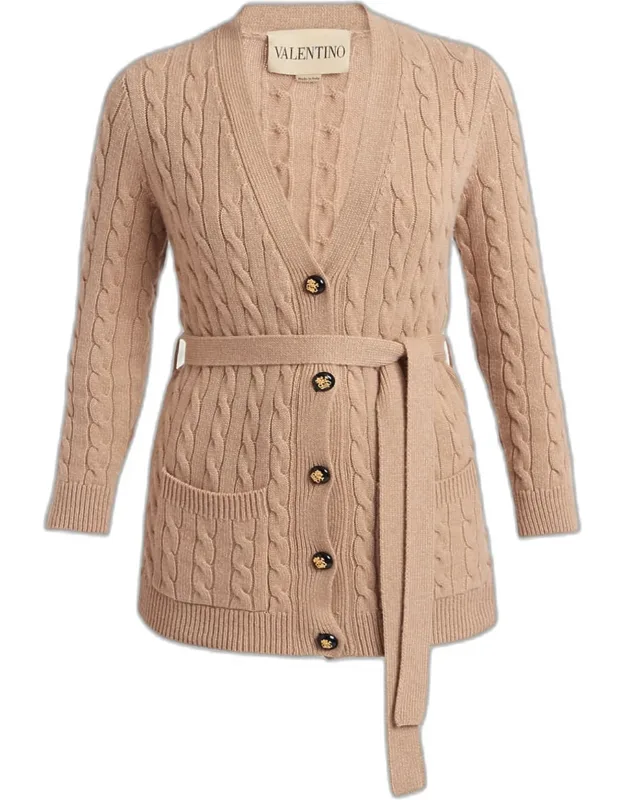 Cable-knit Longline Cardigan