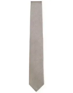 Jacquard-pattern Tie In Silk