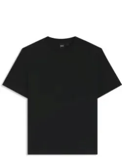 Cotton-blend T-shirt With Bubble-jacquard Structure