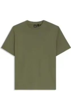 Cotton-blend T-shirt With Bubble-jacquard Structure