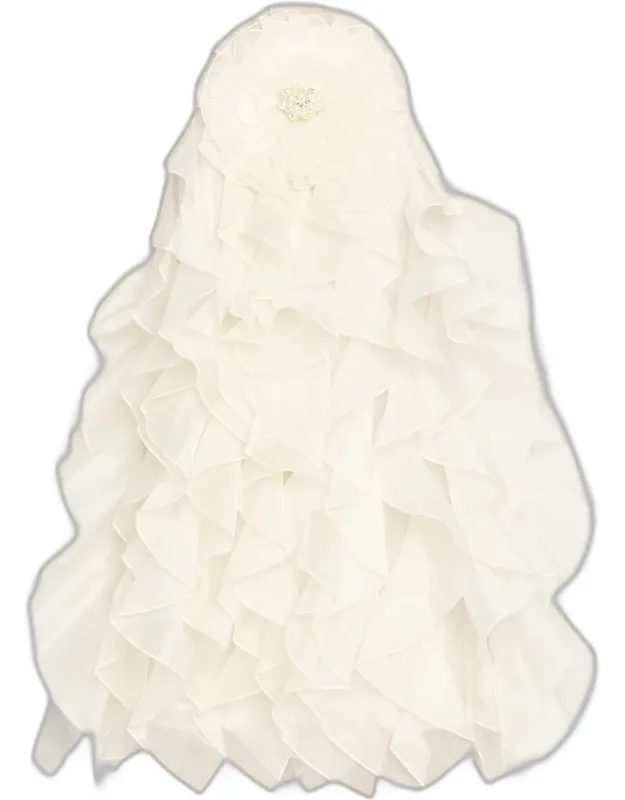 Ruffled Silk Halter Dress