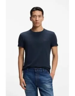 Slub-cotton T-shirt With Logo Detail
