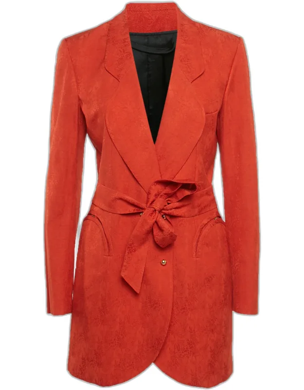 Jacquard Gold Button Detail Blazer