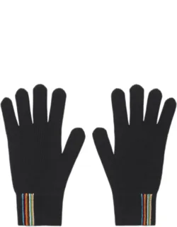 Merino Wool 'signature Stripe' Trim Gloves