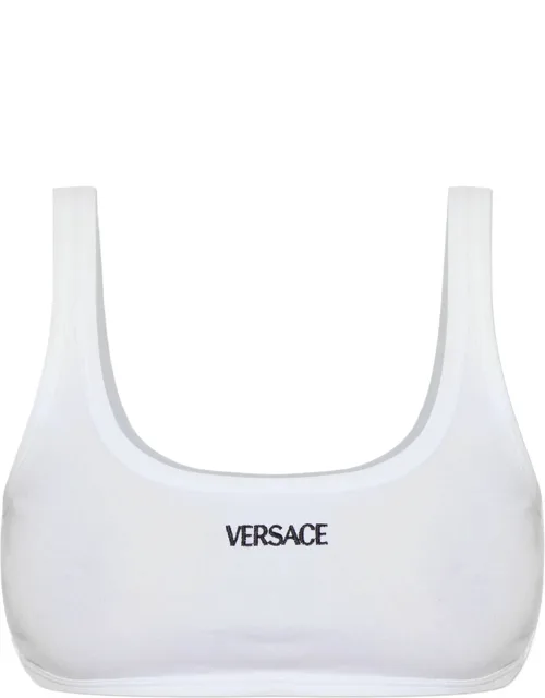 Logo-embroidered Bra