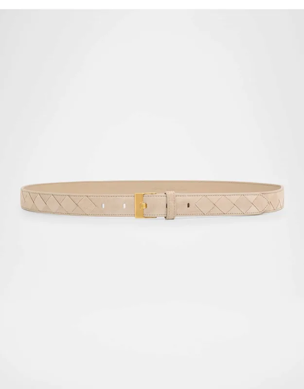 Intrecciato Suede Belt