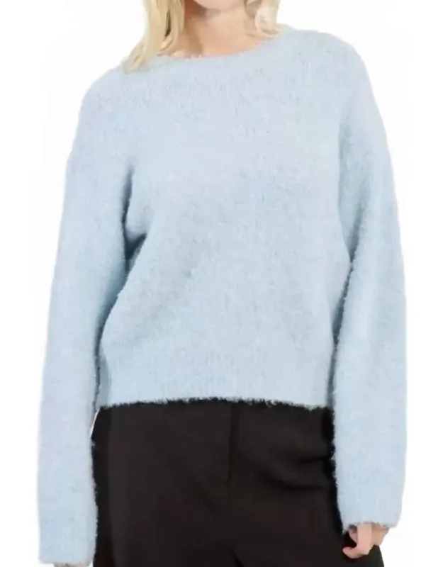 Miah Frost Plush Crewneck Sweater