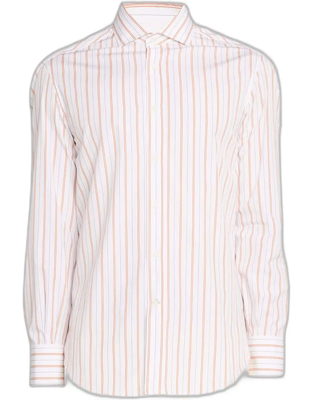 Multi-stripe Cotton Slim-fit Button-down Shirt