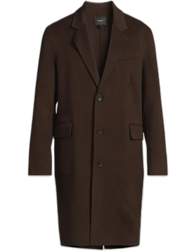 Splittable Wool-blend Single-breasted Topcoat