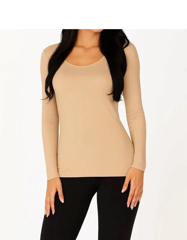 Long Sleeve Scoop Neck Tee