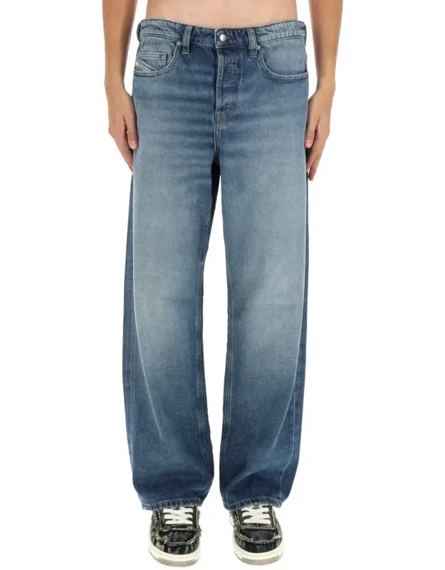 Diesel "d-macro" Jeans Low Waist 100% Cotton