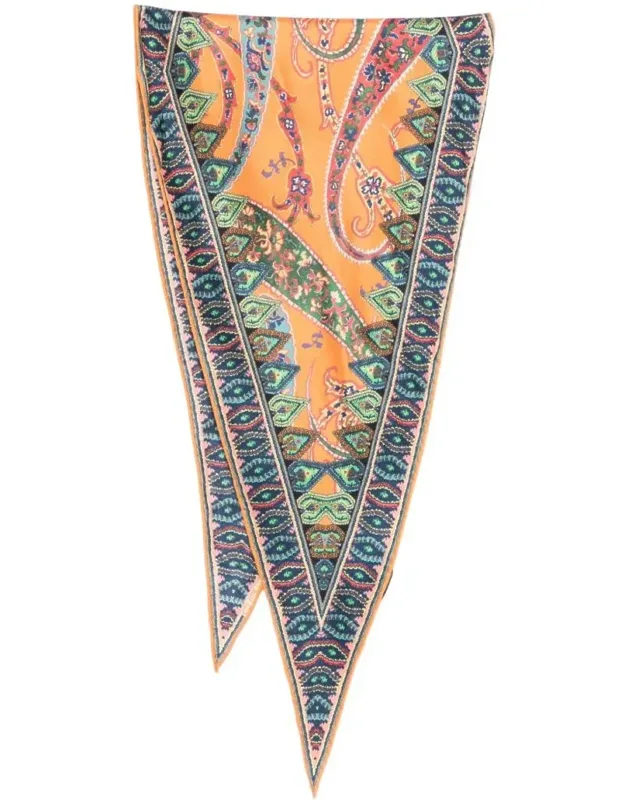 Patterned Silk Scarf