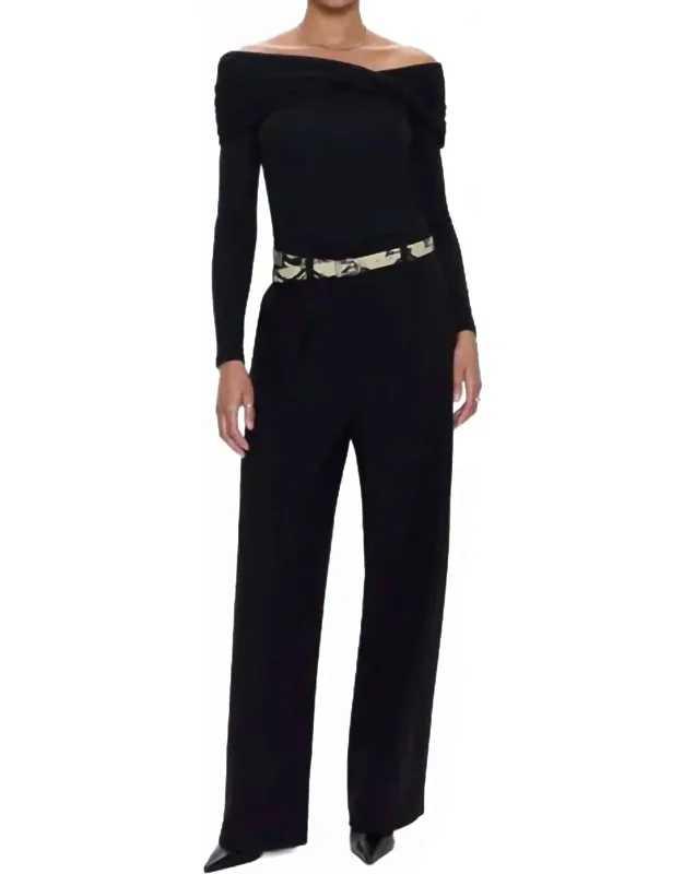 Pleated Ponte Trousers