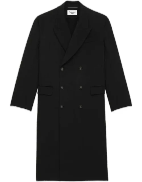 Coat Double-breasted Flap Pockets