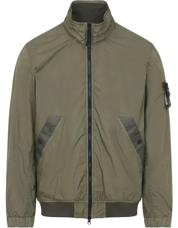 Jacket Crafted In Polyamide Fabric, Stand-up Collar