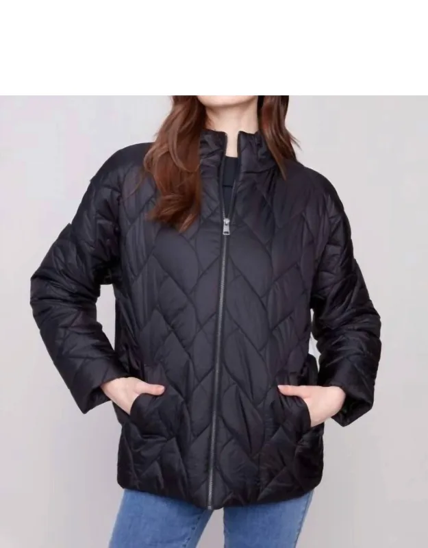 Jacquard Quilted Puffer Jacket