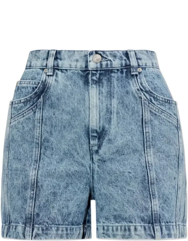 Denim Panelled Shorts