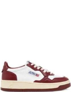 Bicolor Medalist Leather Low Sneakers