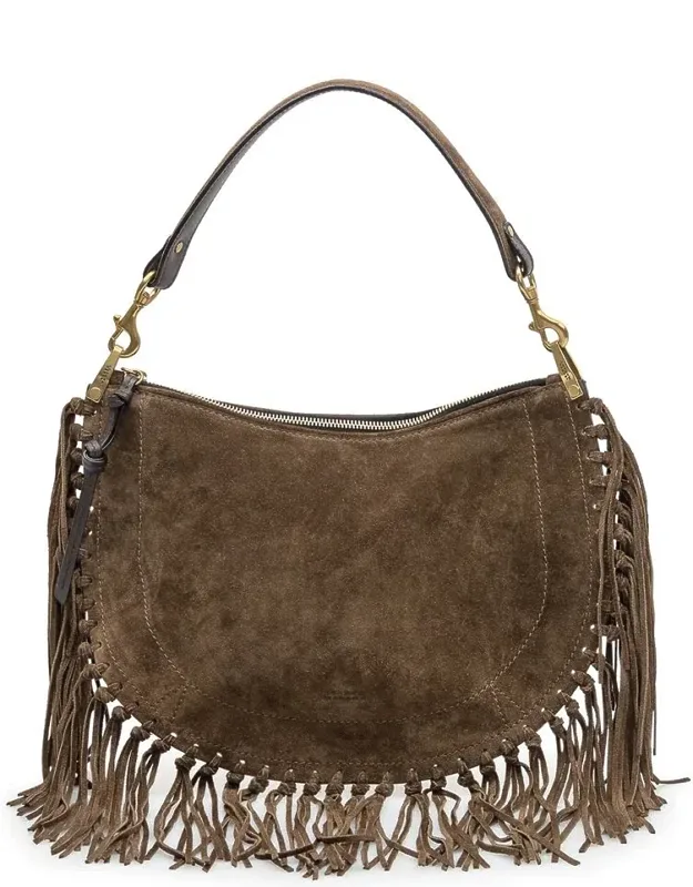 Oskan Soft Zip Bag With Fringes