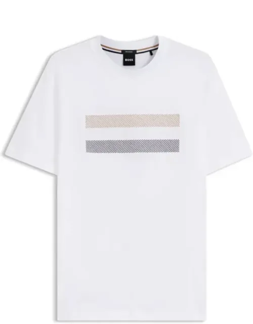 Stripe-artwork T-shirt
