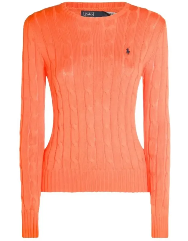 Cable-knit Slim Fit Cotton Crewneck Jumper