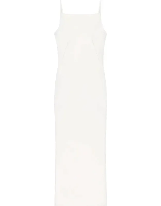Sliced Crepe Cady Long Dress